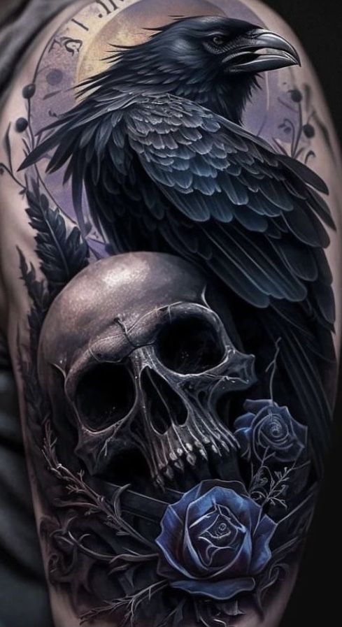 crow tattoos for men 0045