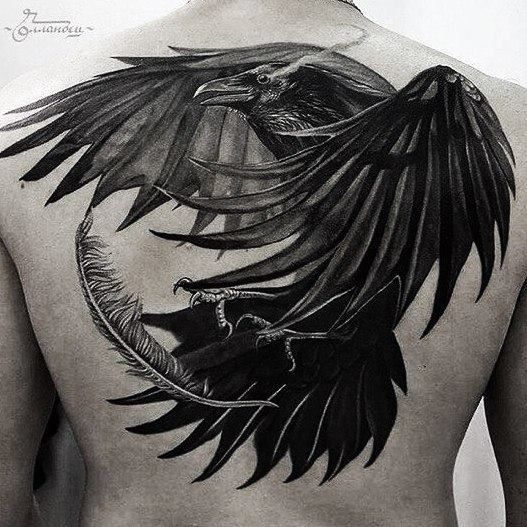 crow tattoos for men 0051