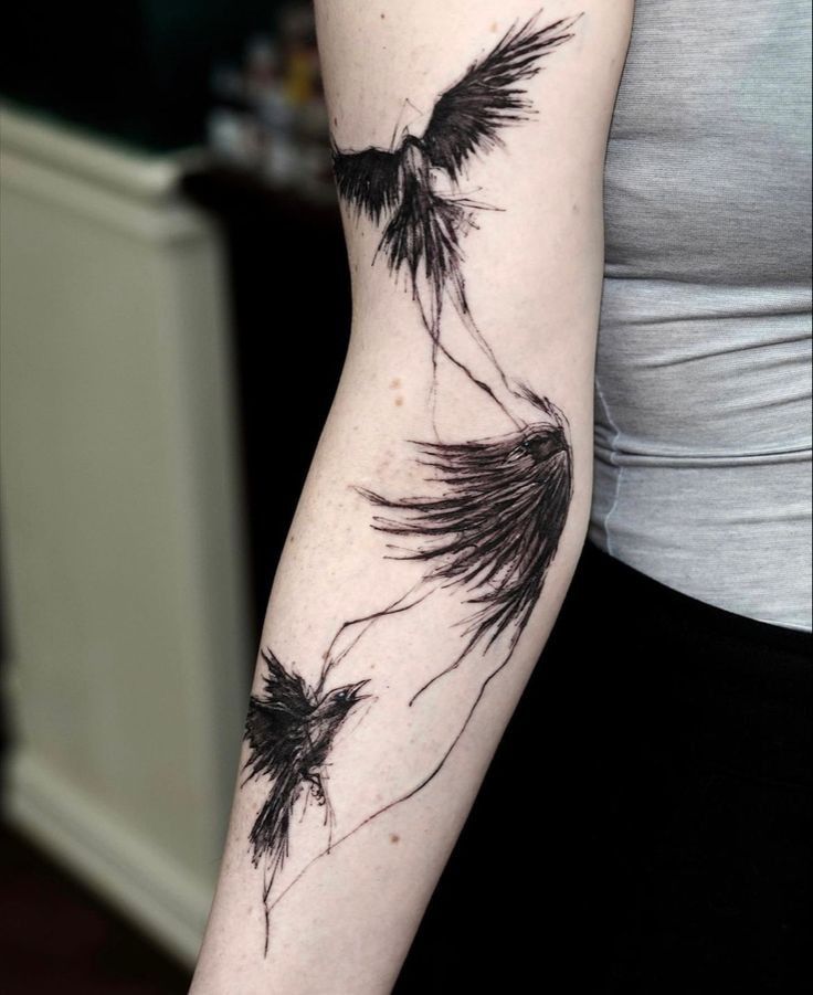 crow tattoos for men 0076