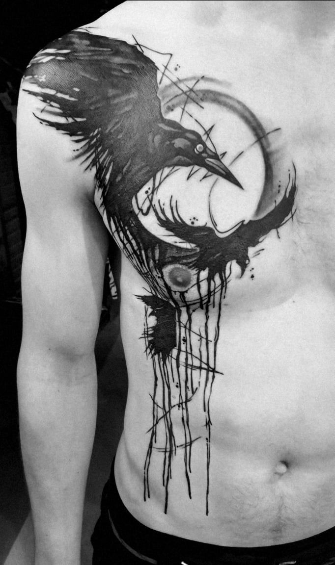 crow tattoos for men 0085