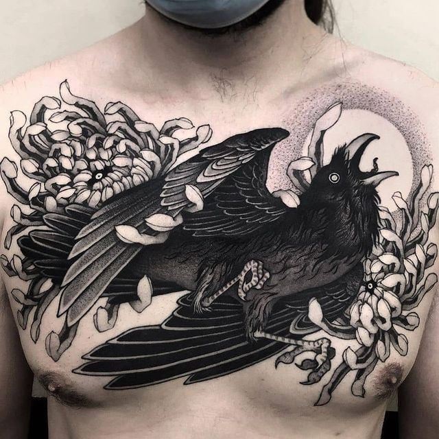 crow tattoos for men 0088