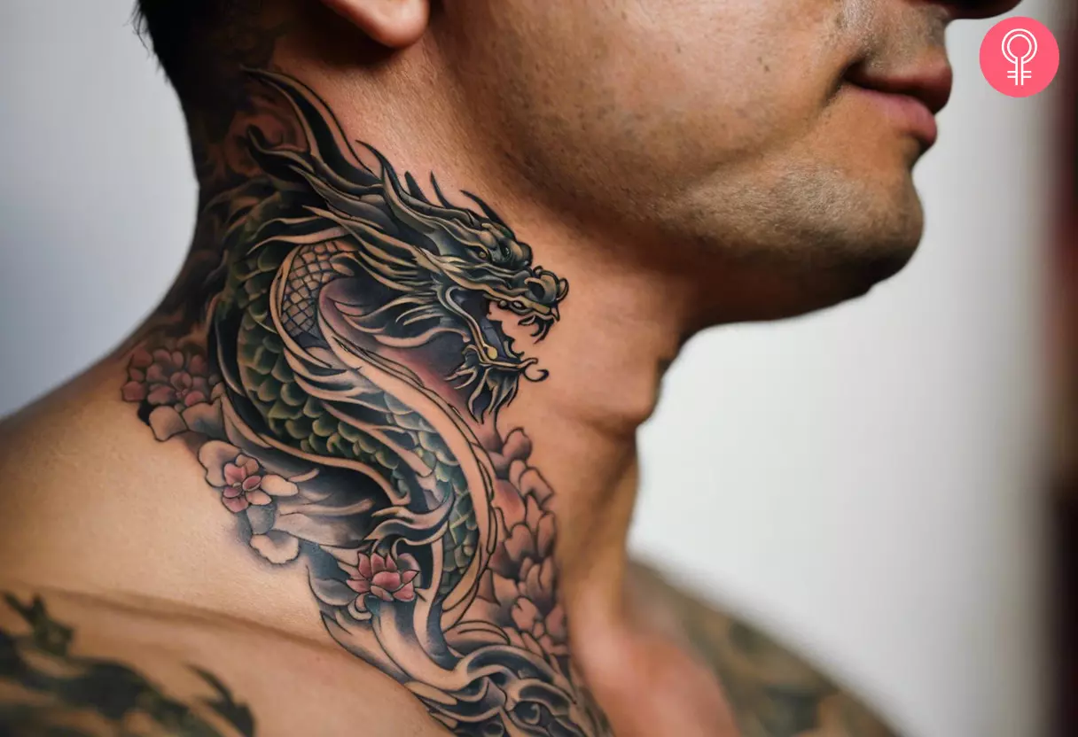 cultural significance of neck tattoos for men Chinese art