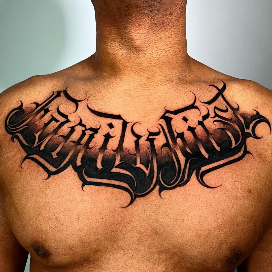 cursive tattoos for men 0012