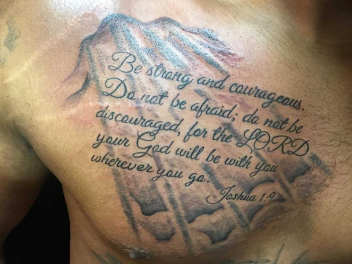 custom bible verse tattoos for men chest styles