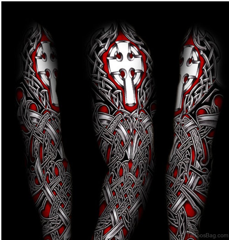 custom celtic sleeve tattoos for men