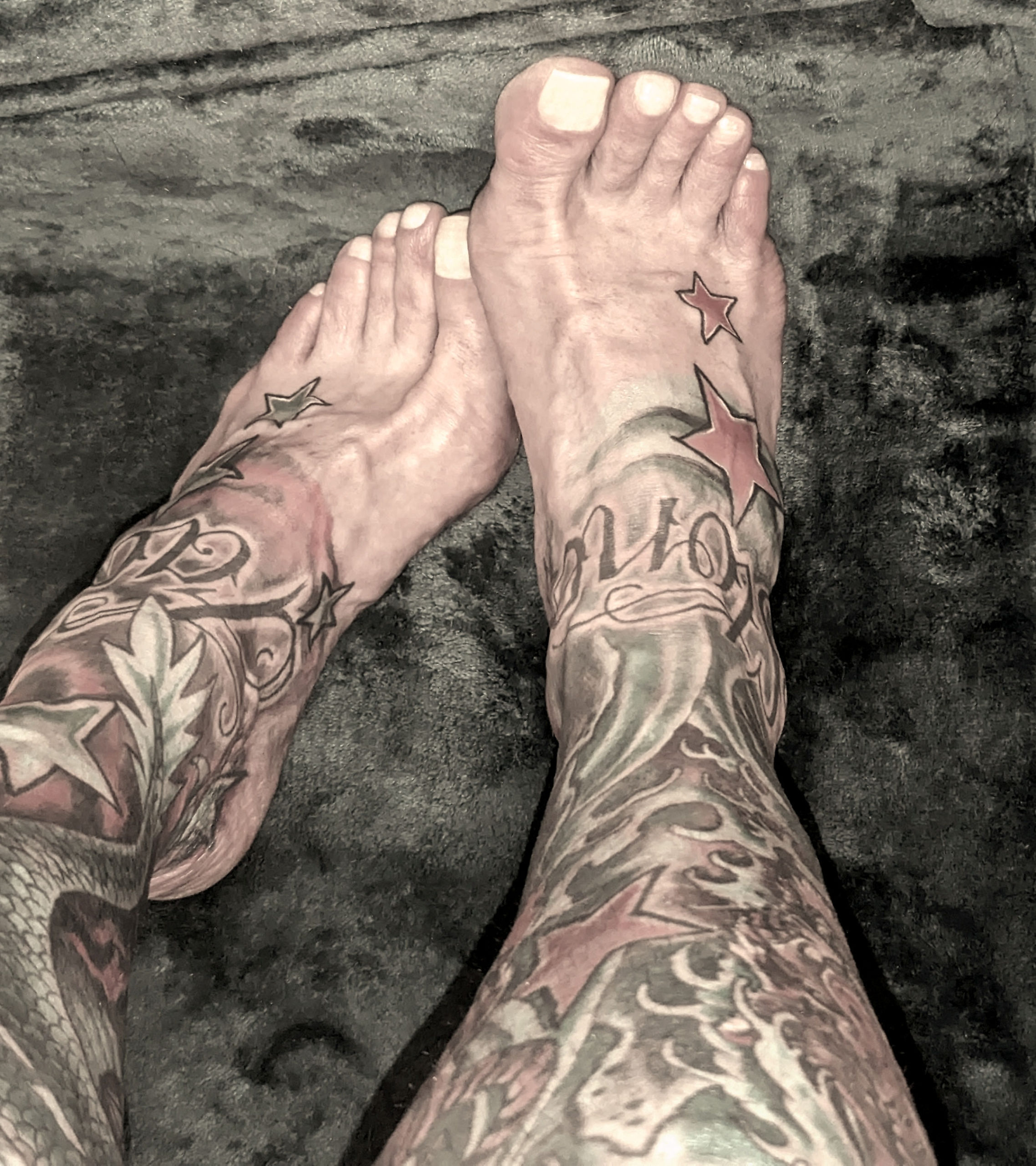 custom foot tattoos for men concepts.