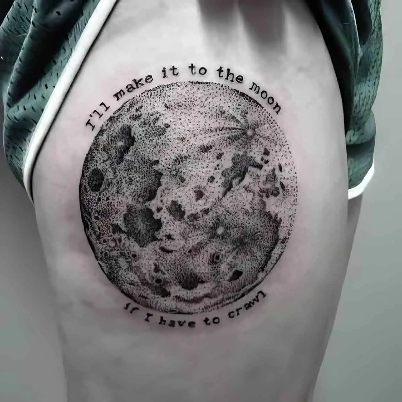 custom moon tattoos for men.