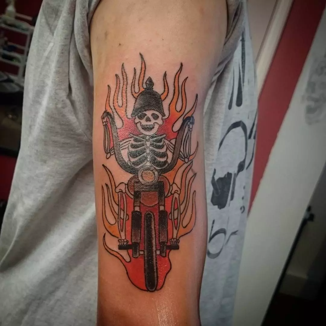 custom motorcycle tattoos for men options