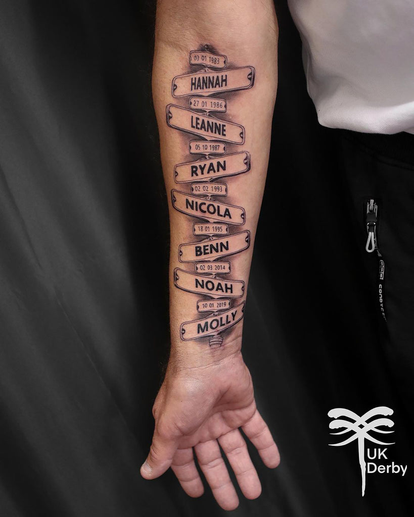 custom name tattoos for men