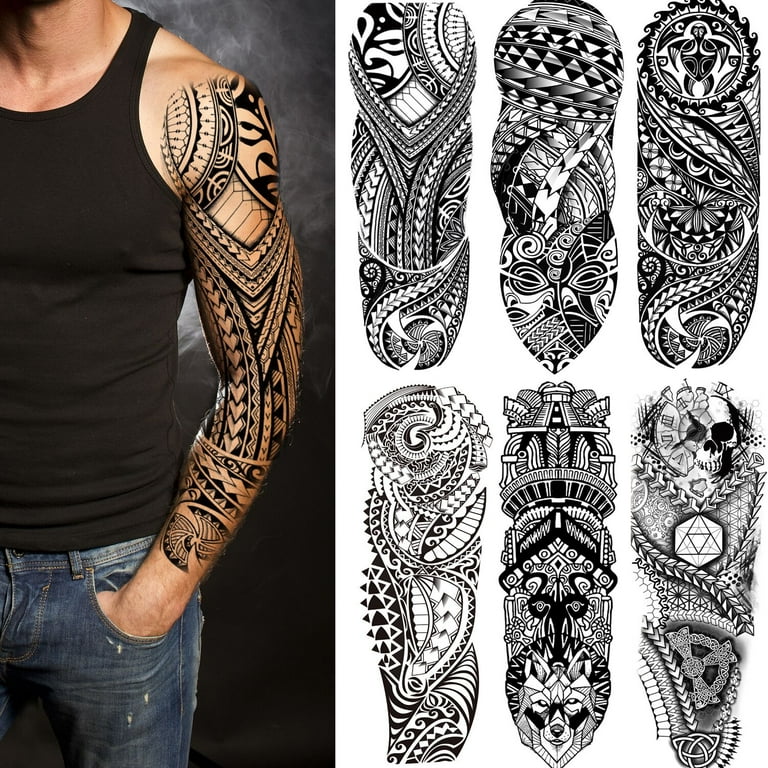 custom tribal tattoos for men sleeve concepts