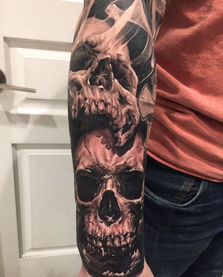 customizable skull tattoos for men sleeves options