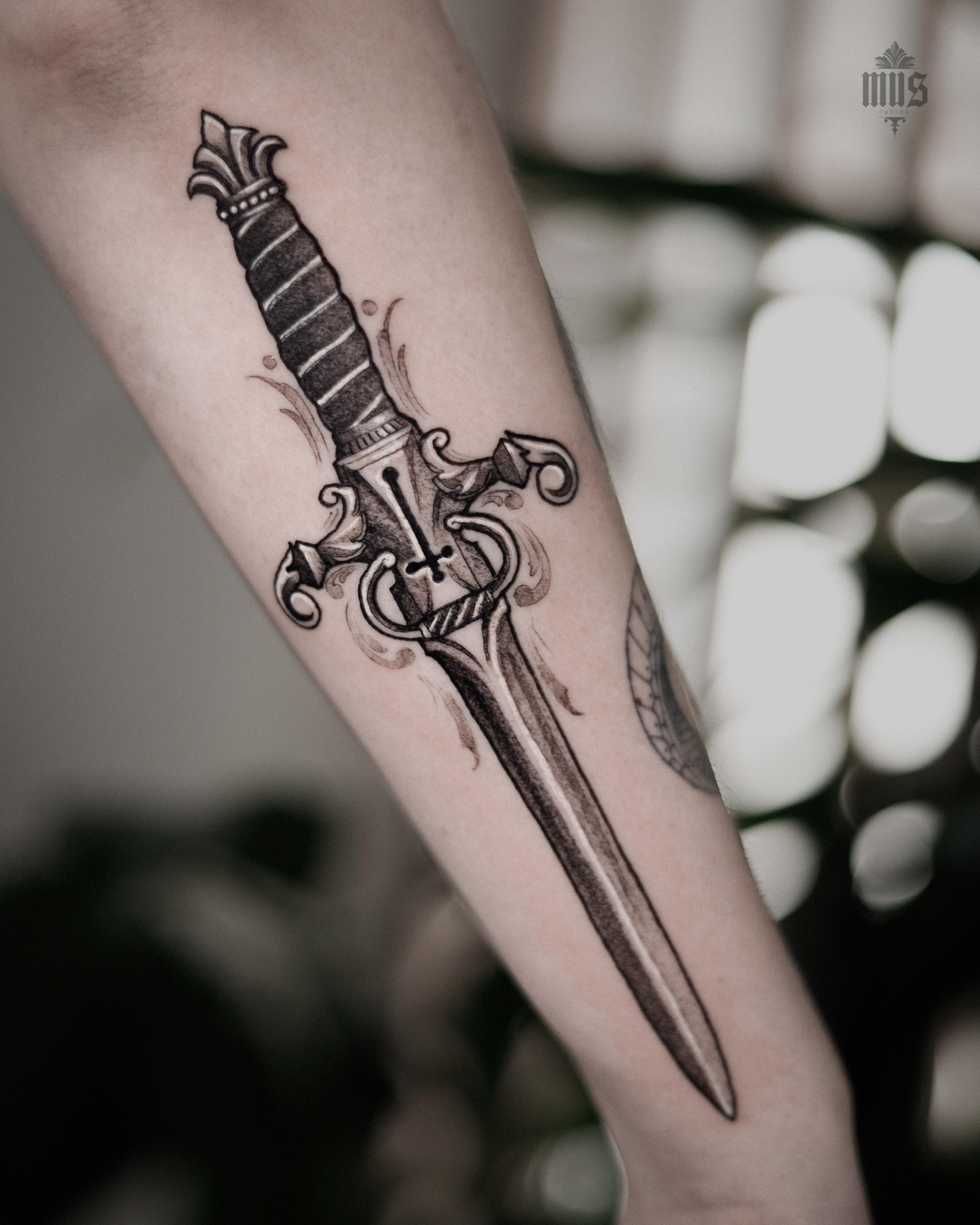 dagger tattoos for men 0014