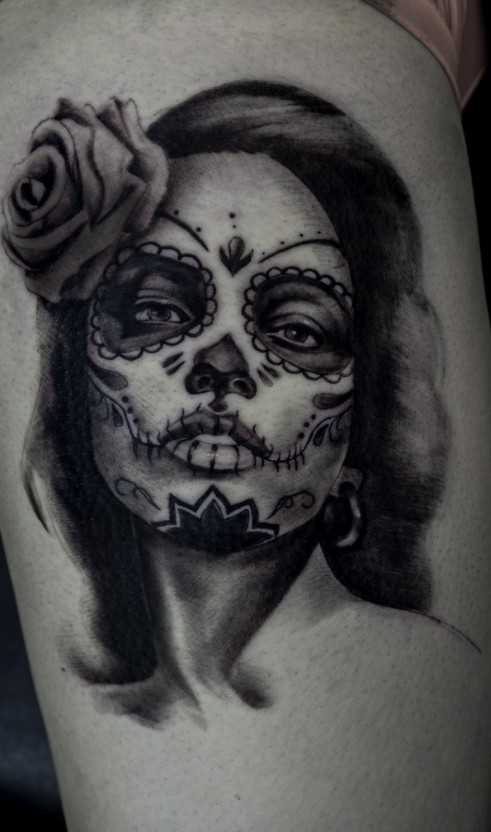 Day of the Dead tattoos for men 0018