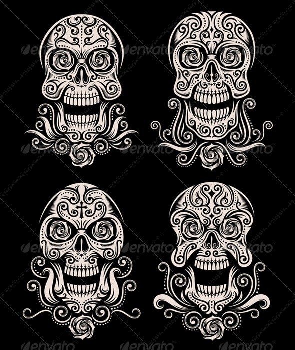 Day of the Dead tattoos for men 0019