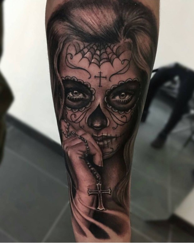 Day of the Dead tattoos for men 0027