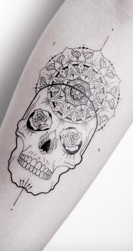 Day of the Dead tattoos for men 0031