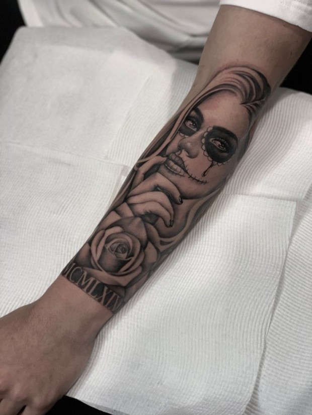 Day of the Dead tattoos for men 0035