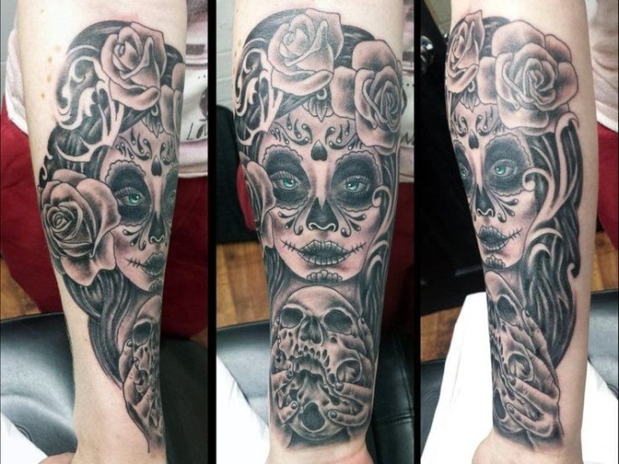 Day of the Dead tattoos for men 0039