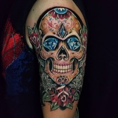 Day of the Dead tattoos for men 0044