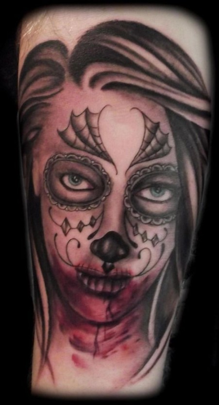 Day of the Dead tattoos for men 0048