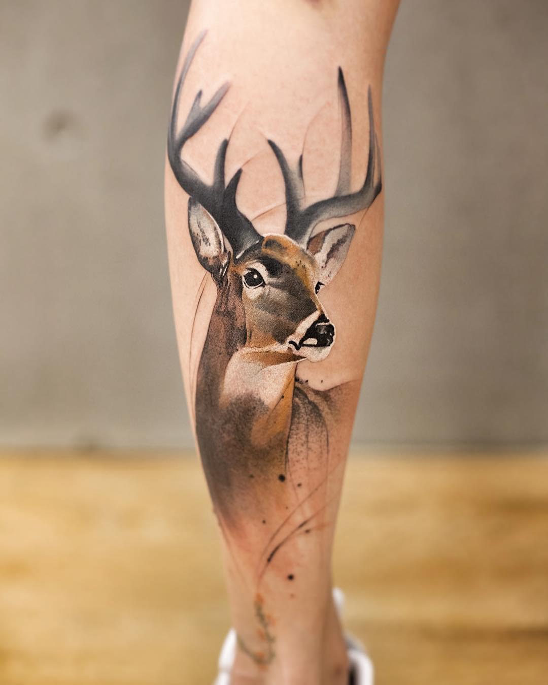 deer tattoos for men 0013