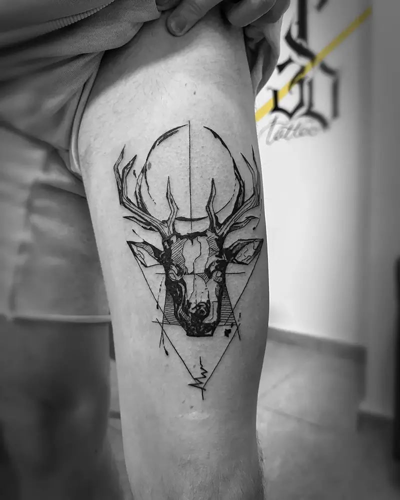 deer tattoos for men 0026