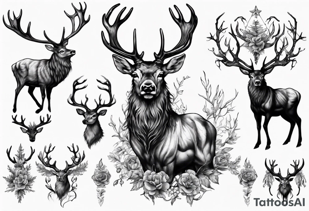 deer tattoos for men 0034