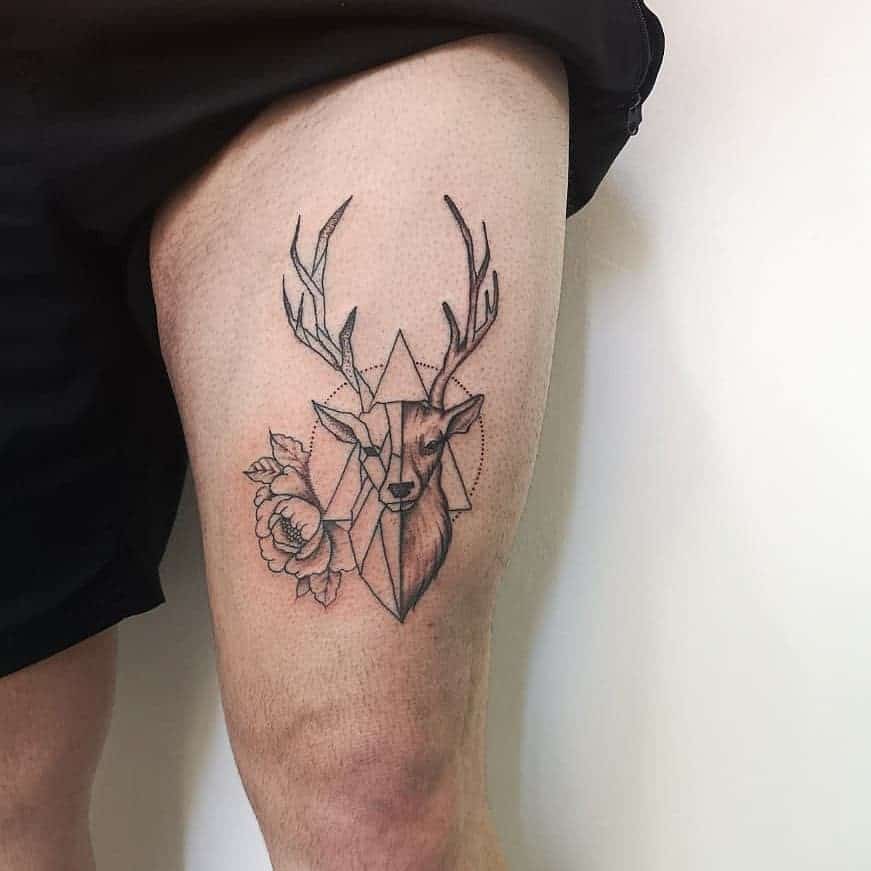 deer tattoos for men 0049