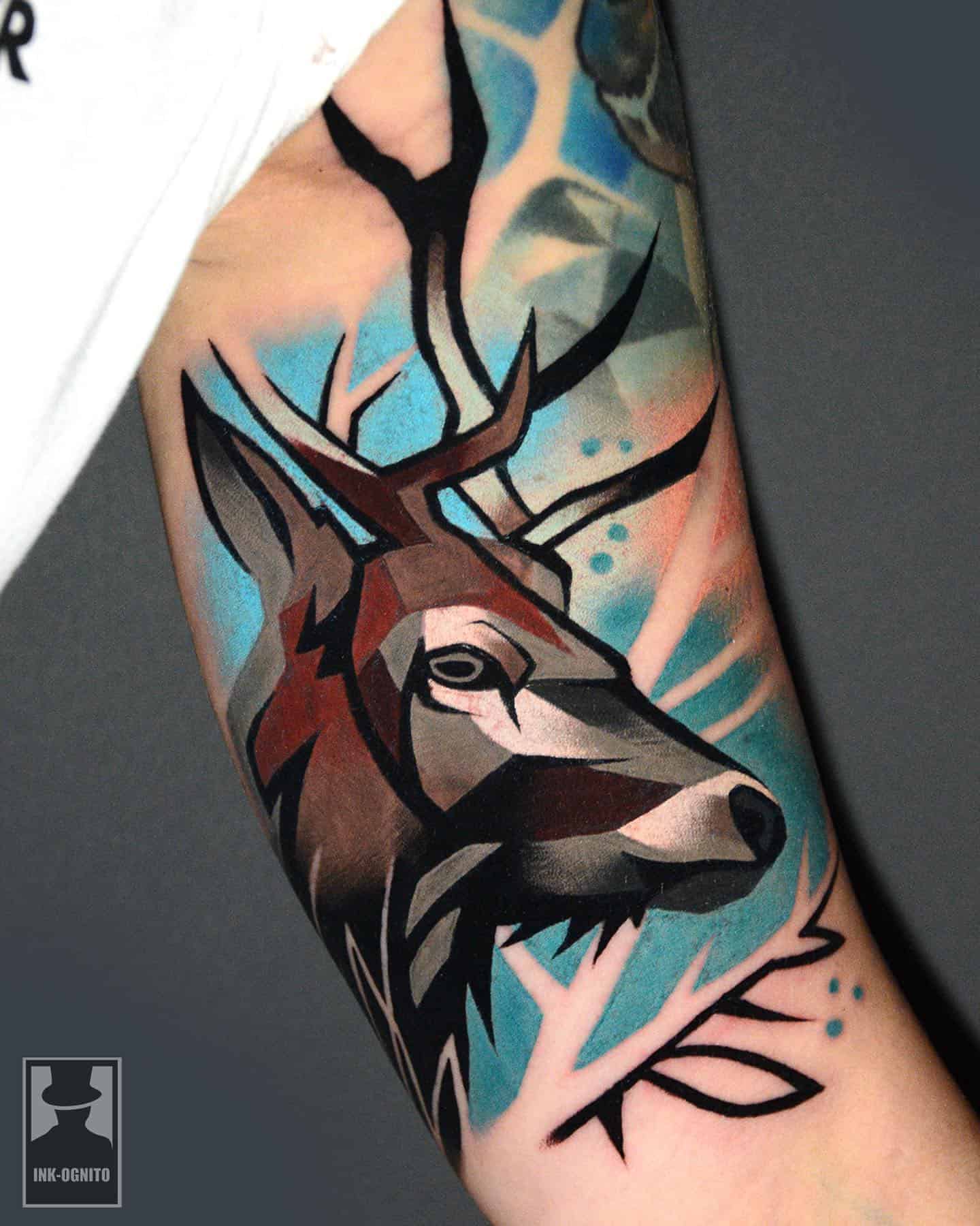 deer tattoos for men 0051