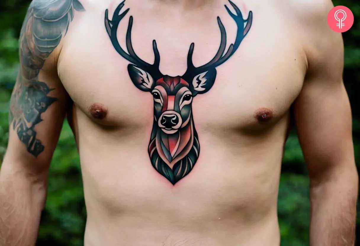 deer tattoos for men 0053