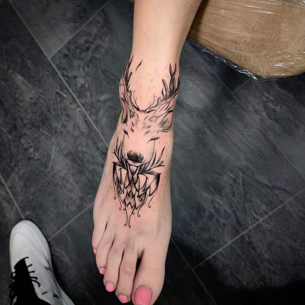 deer tattoos for men 0059