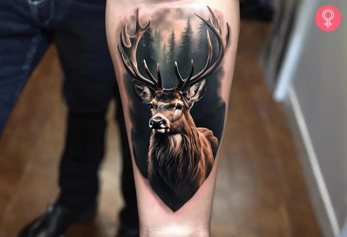 deer tattoos for men 0065