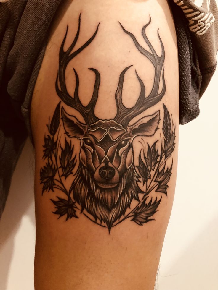 deer tattoos for men 0081