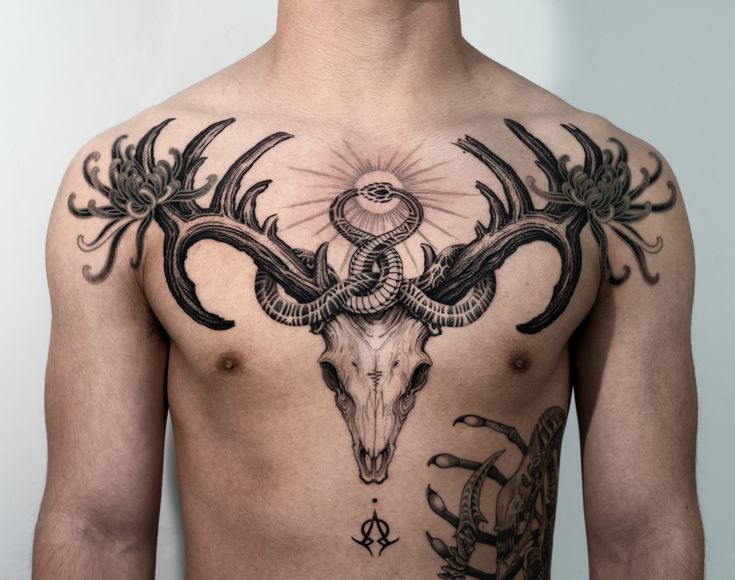 deer tattoos for men 0089