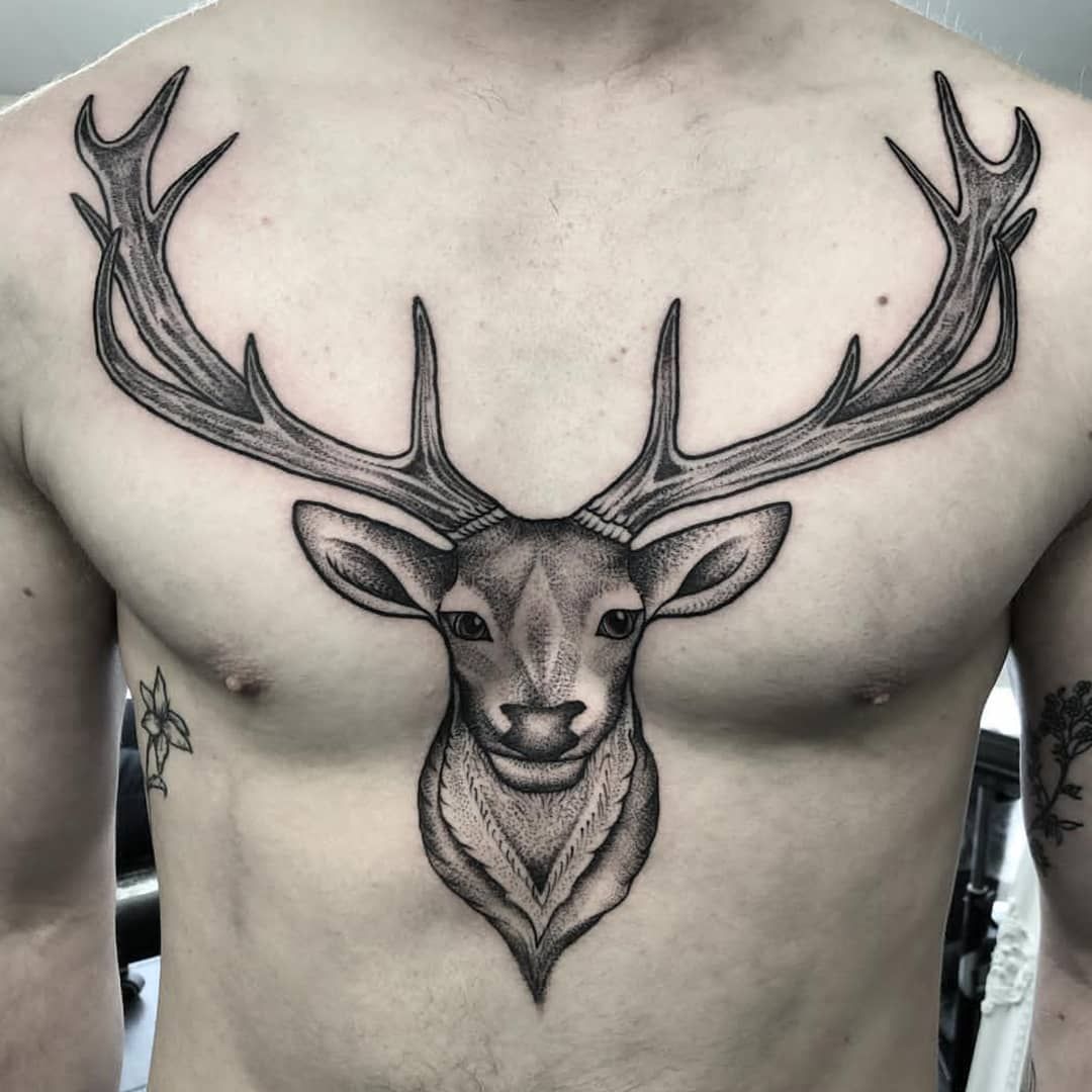 deer tattoos for men 0093