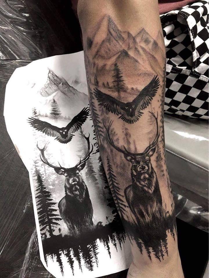 deer tattoos for men 0096