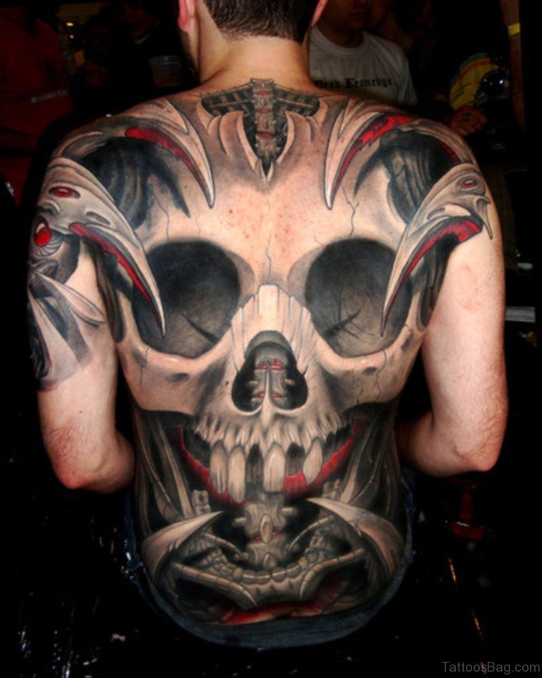 demon back tattoos for men 0014