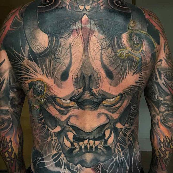 demon back tattoos for men 0018