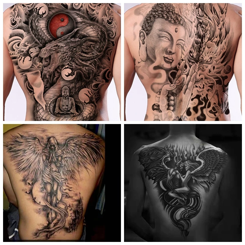 demon back tattoos for men 0031