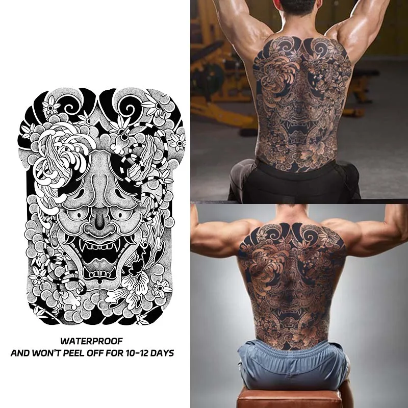 demon back tattoos for men 0042