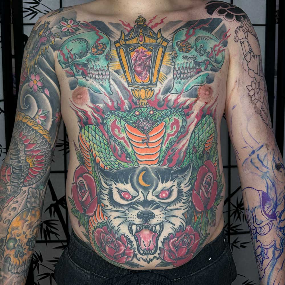 demon back tattoos for men 0054