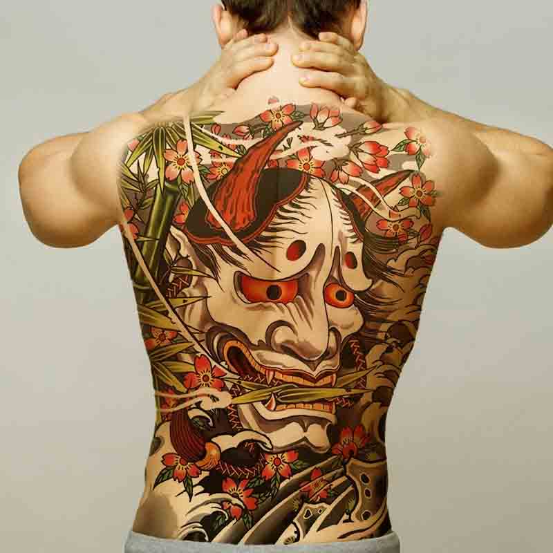 demon back tattoos for men 0076