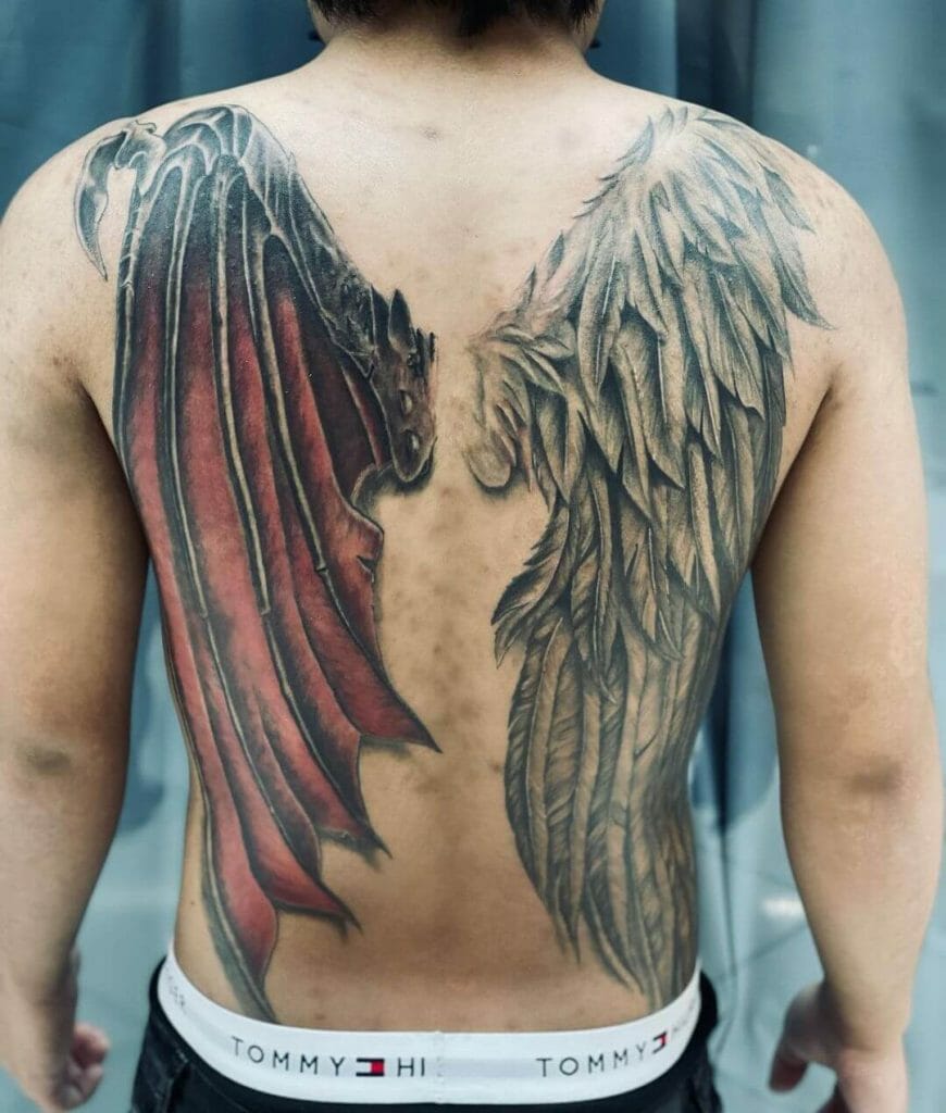 demon back tattoos for men 0082