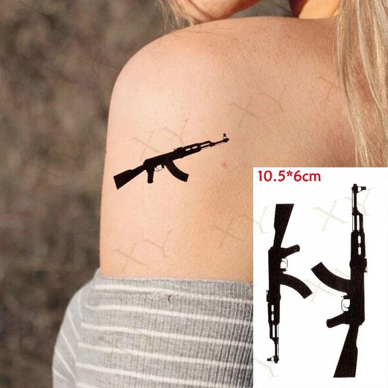 detailed ak 47 tattoos for men representations.