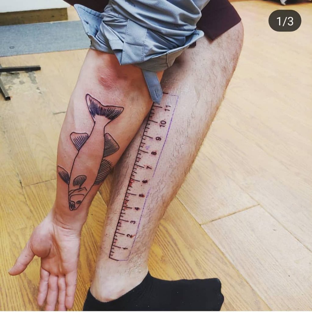 detailed fishing tattoos for men