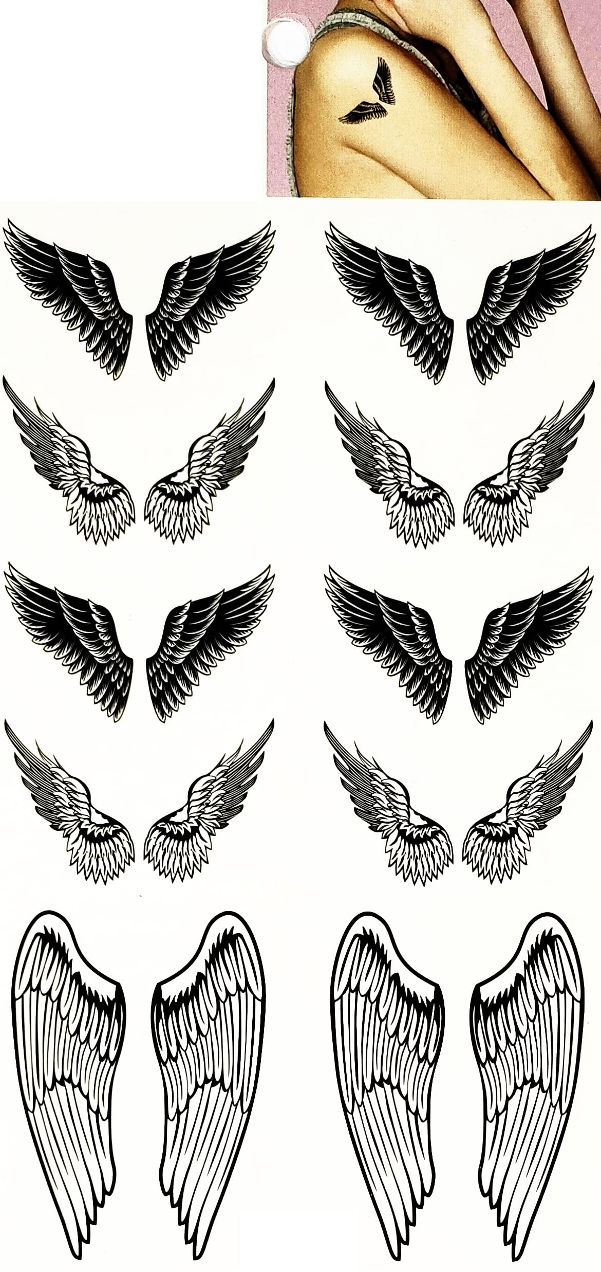 detailed neck tattoos for men wings illustrations