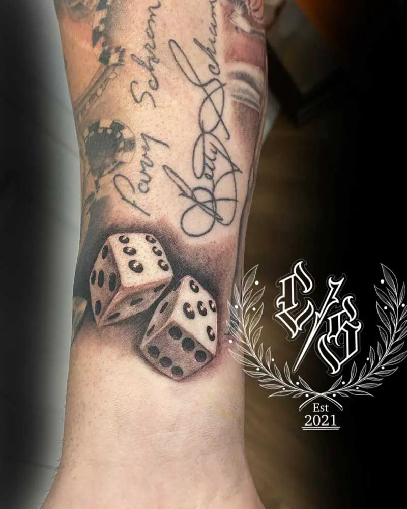 dice tattoos for men 0015