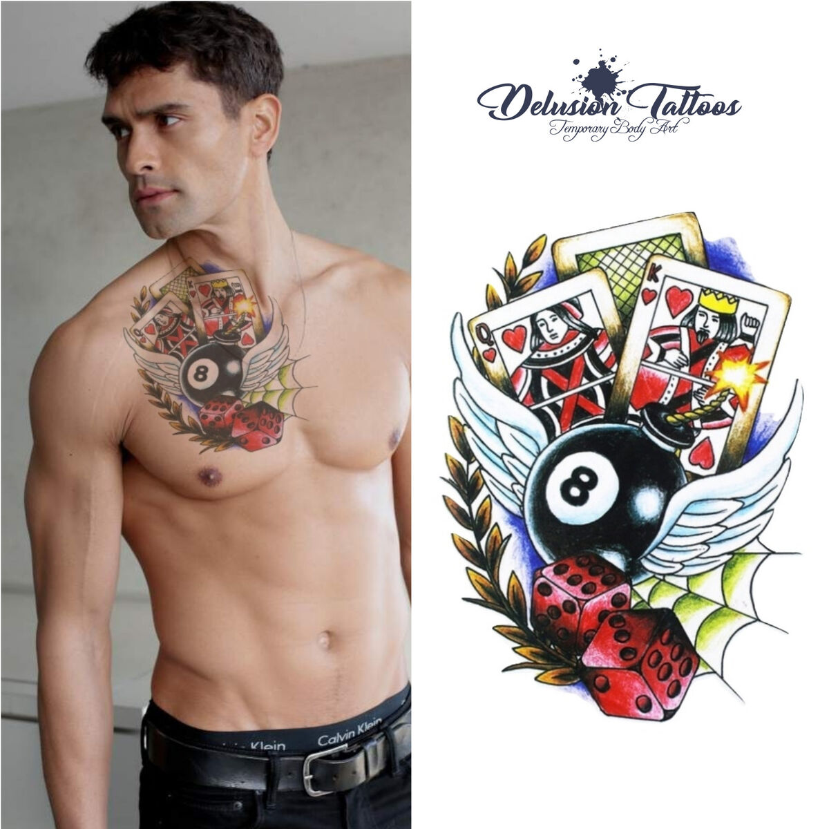 dice tattoos for men 0017