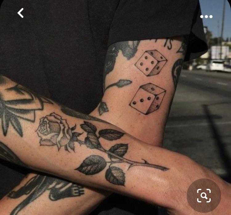 dice tattoos for men 0020