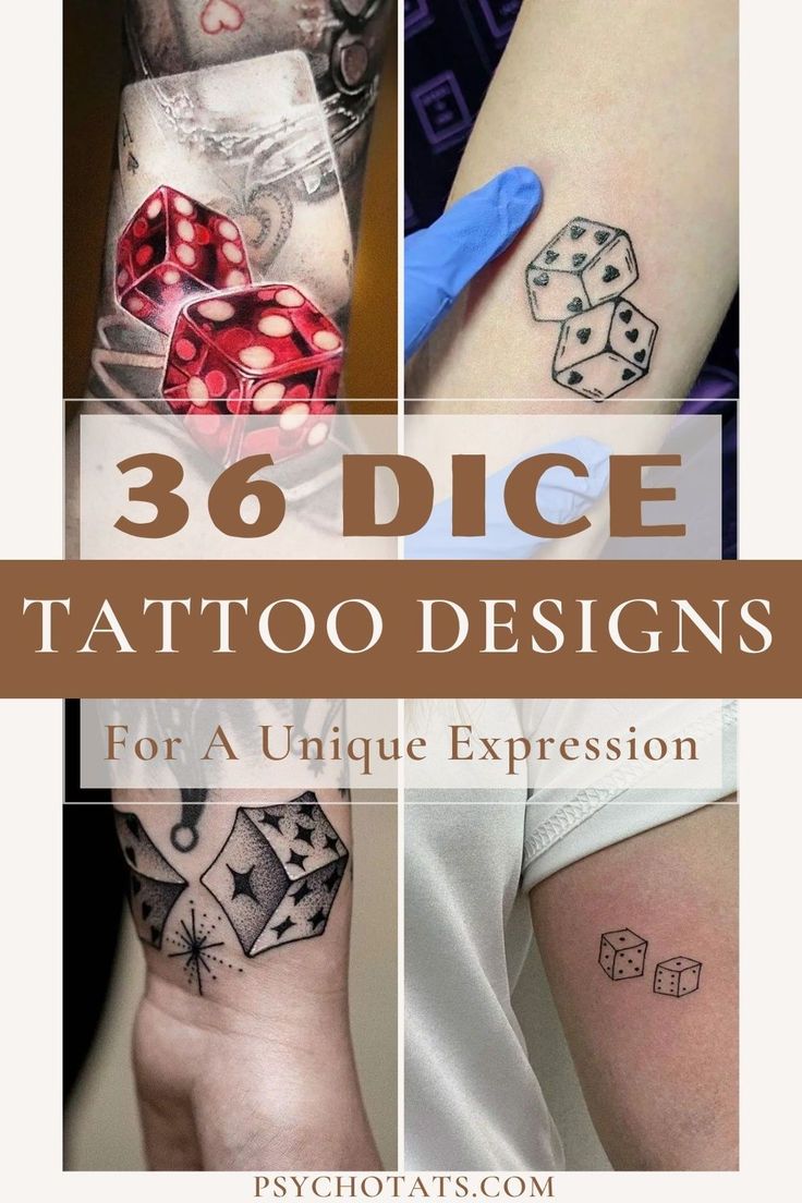 dice tattoos for men 0074